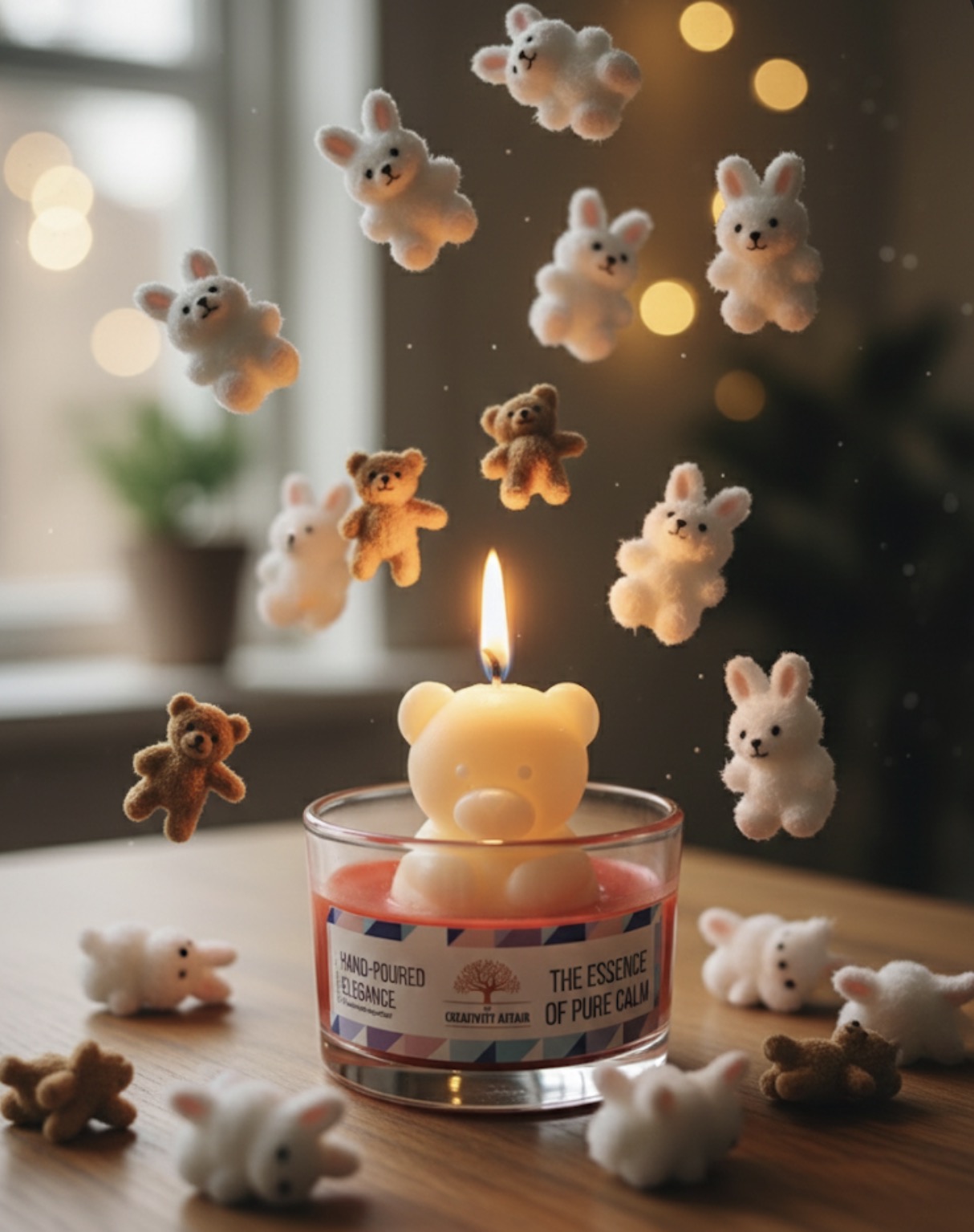 White Teddy in a Bowl